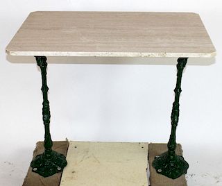French double iron base cafe table