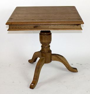 Aidan Gray square top oak pedestal table