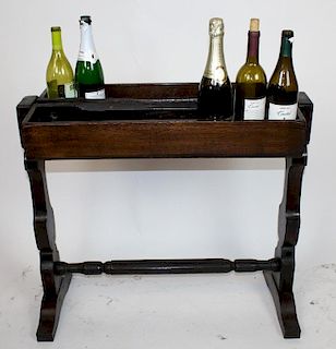 Antique French Provincial bar table in oak