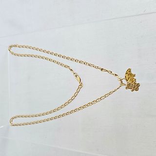 14k Yellow Gold Bear Charms Necklace