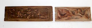 Lot of 2 Chinese relief carvings