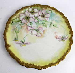 T&V Limoges floral platter