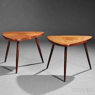 Two George Nakashima (1905-1990) Wohl End Tables