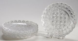 Five Dorflinger Brilliant Period Cut Glass Plates