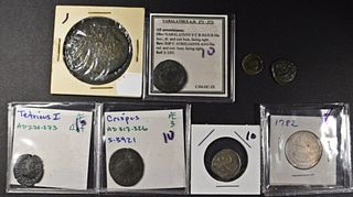 (8) MISC ANCIENT COINS