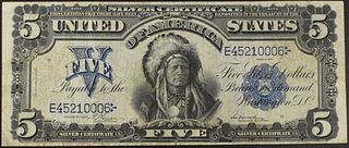 1899 $5 SILVER CERTIFICATE "Chief"
