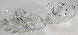 Brilliant Period Cut Glass Platter and Bowl