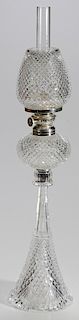 Dorflinger Brilliant Period Cut Glass Princess Oil Lamp