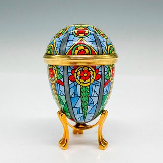Halcyon Days Enamels Stained Glass Egg Box