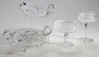 Brilliant Period Cut Glass Bowls, Compote
