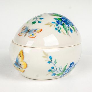 Limoges Porcelain Egg Shaped Charm Box