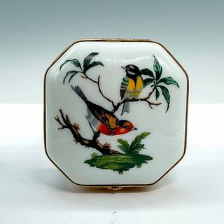 Limoges Porcelain Charm Box with Bird Design