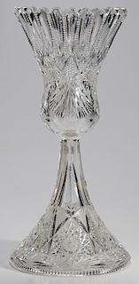 Brilliant Period Cut Glass Chalice Vase