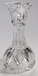Mount Washington Brilliant Period Cut Glass Vase