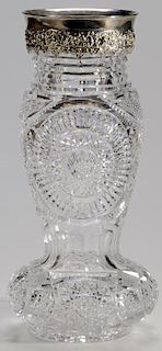 Meriden or Clark Brilliant Period Cut Glass Vase