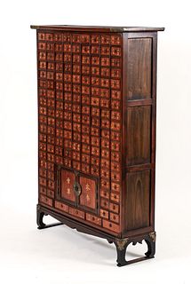 Korean Style Apothecary Cabinet with extensive drawer front