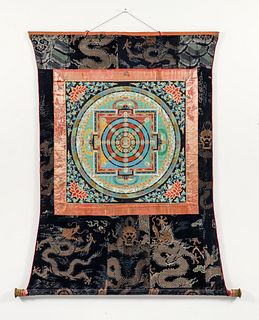 Tibetan Mandala Thangka 19th Century