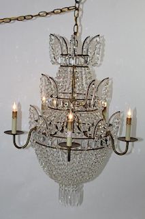 Empire style basket chandelier