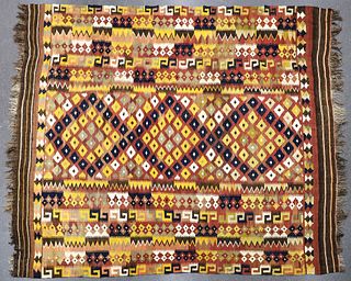 Vintage Turkish Kilim large size Carpet