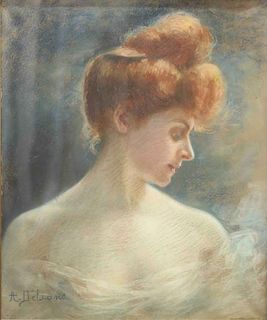 Alphonse Delions (19th C.) - Pastel on Paper