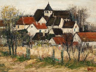 Ginette Rapp oil painting Village de Seine et Oise 