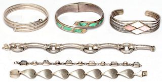 6 Sterling Silver Bracelets
