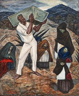 Samuel Rosenberg 1942 painting Procession, Mexico