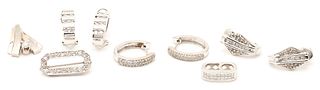 6 Ladies' Gold Jewelry Items, incl. Earrings,Pendants & Brooch