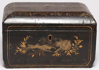 Antique Chinese Lacquer & Gilt Box