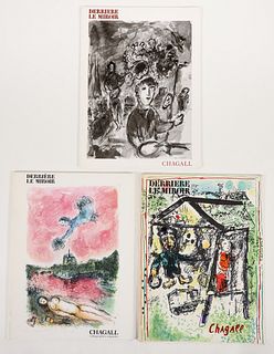 Marc Chagall 3 issues Derriere Le Miroir lithos 1969-1981