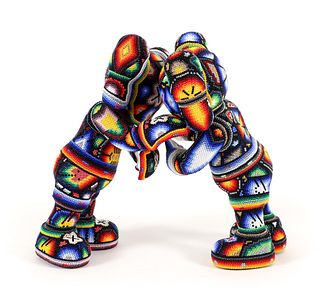 CHROMA 2 pc Beaded Sculpture Together after KAWS 2023
