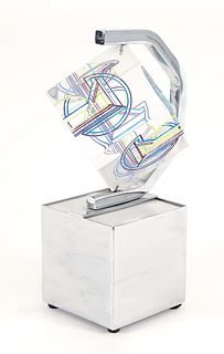 Aaronel Gruber Electrified kinetic Plexiglas sculpture