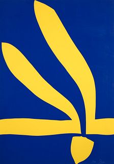 Jack Youngerman 1968 color serigraph Blue Yellow