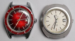 2 Vintage Swiss Automatic Stainless Steel Watches