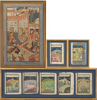 Collection of Indian / Middle Eastern Paintings in 4 frames