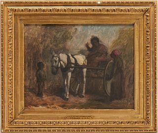 Platt Powell Ryder African American Genre Painting, c. 1880, Road to Darbytown