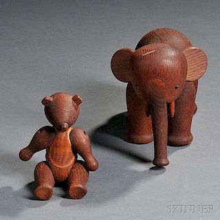 Design Research Elephant and Monkey Figures