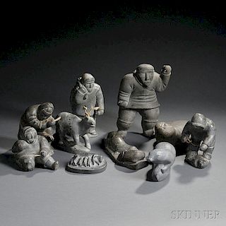Ten Inuit Carvings