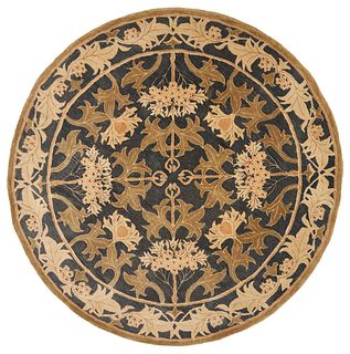 Circular William Morris style rug, Safavieh, ex - Naomi Judd
