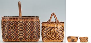 3 Native American Baskets + 1 other