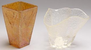 2 Studio Glass Vases