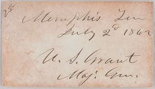 Gen. Ulysses S. Grant Clipped Signature, Memphis 1862