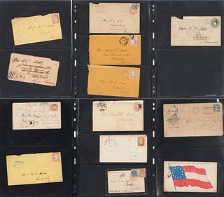 Collection Civil War Related Envelopes and Covers, 13 items