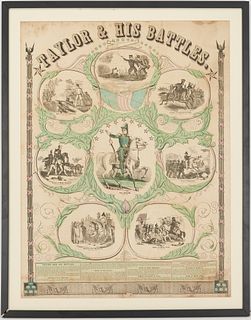 Zachary Taylor and His Battles Engraving, Ensigns & Thayer