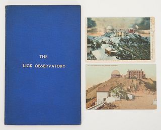 Lick Observatory Brochure / Book & Postcards; George Wharton James