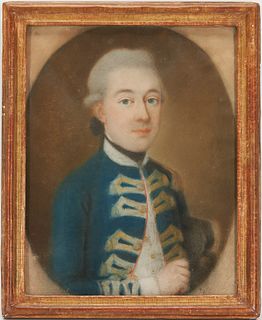 Continental School Pastel Portrait of a Young Aristocrat, possibly a Baron