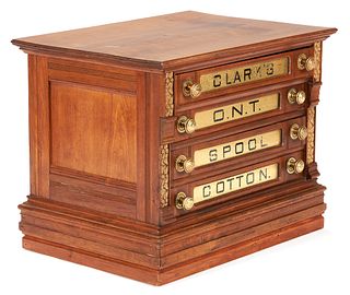 Clark's O.N.T. 4 Drawer Spool Cabinet