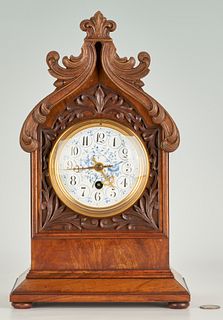 European Mantel Clock w/ Delft Porcelain Dial