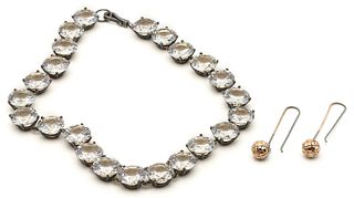 2 Bottega Veneta Jewelry Items, Necklace & Earrings