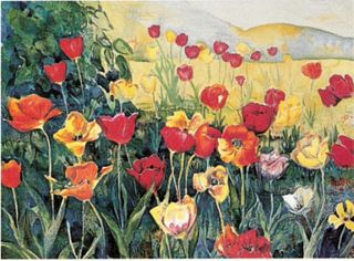 Perla Fox- Original Serigraph "Tulips"
